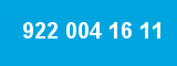922 004 16 11